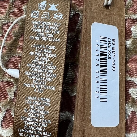 SKIMS Velvet Logo Bodysuit Chai Womens XXS - Picture 9 of 10